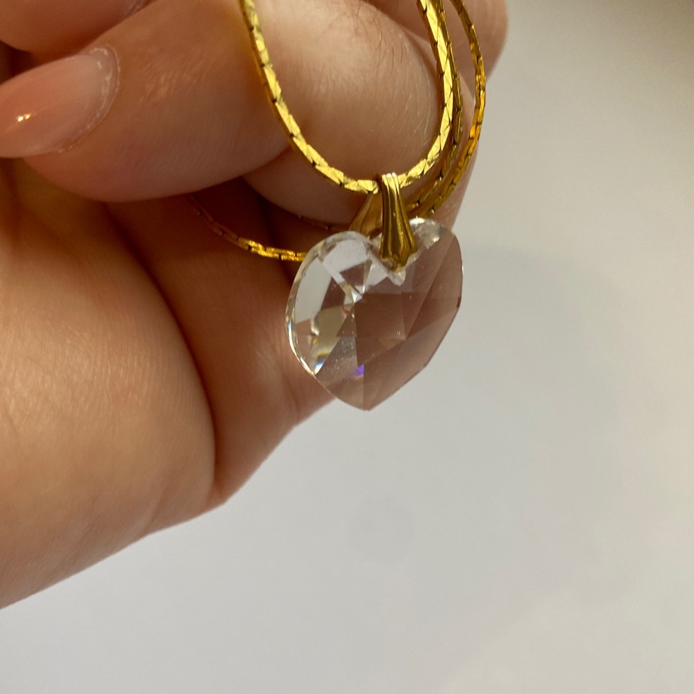 Vintage Gold Tone Korea Necklace and Heart Pendant